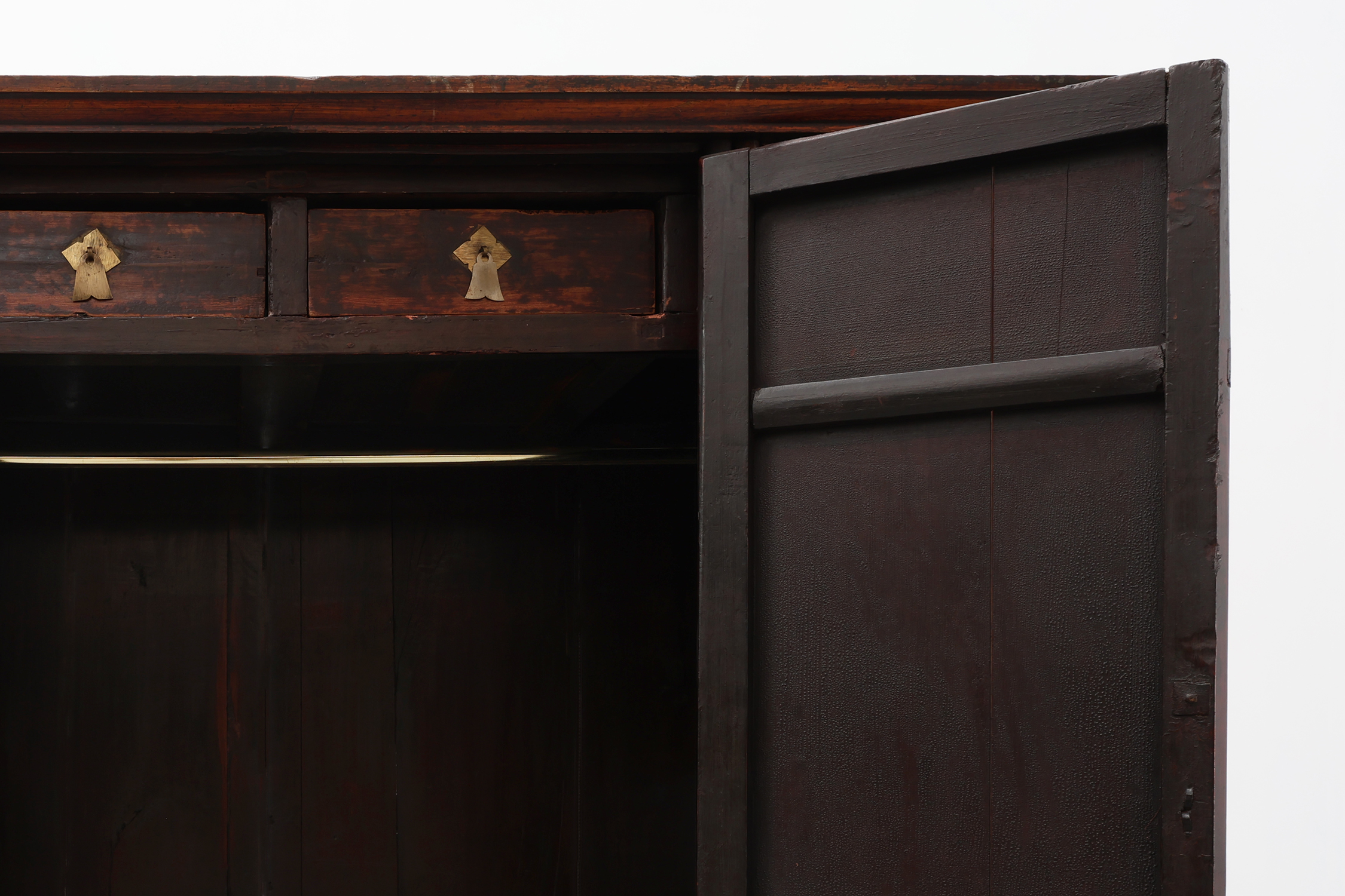 Large wooden Chinese 19th Century Qing Dynasty Wedding or Tapering Cabinet thumbnail